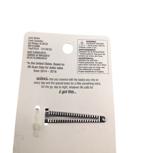 Scunci Hair Accessories 1 pc Bow Clip Blue Striped 12513 Women & Girls Large - Picture 5 of 5